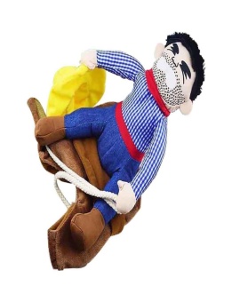 Gambar WONDERSHOP Funny Pet Dog Costume Cowboy Riding Horse HalloweenFancy Dress Up Clothes   intl