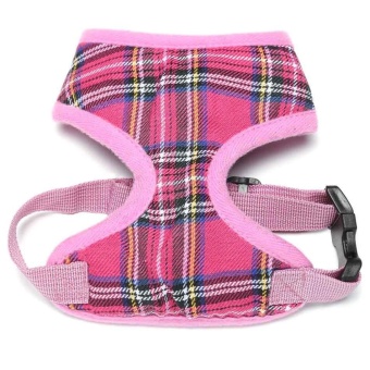 Gambar WONDERSHOP New Adjustable Pet Dog Soft Mesh Mesh Padded Dog WalkingCollar Strap Vest Harness ( Pink )   intl
