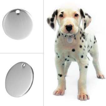Gambar WONDERSHOP New Round Stainless Steel Dog Tag Pet ID Tag Dog Disc (Silver )   intl
