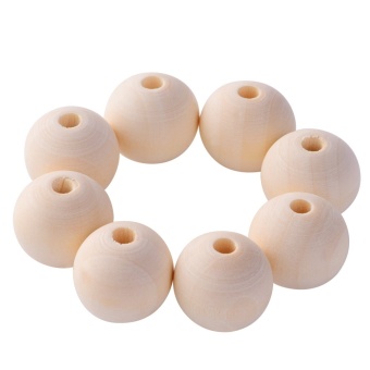 Wooden Beads Natural Wood round spacerbeads Craft loosebeads  