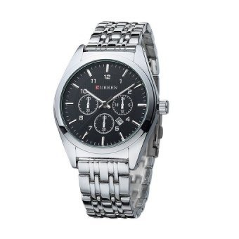 WSJ Curren Business Stainless Steel Strap Watch 8134 Silver/Black - intl  