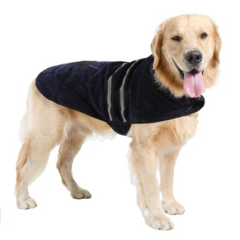 Gambar yazhang Dogs Reflective Jacket Casual Canine Clothes WaterproofSoft Cozy Outdoor Winter Suede Vest Coat Jacket   intl