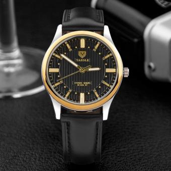 Yazole 2017 Fashion Wrist Watch Men Watches Top Brand Luxury Famous Wristwatch Male Clock Quartz Watch Business Quartz-watch YZL357H-Black - intl  