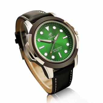Yazole 372 Fashion Luminous 20m Waterproof Mineral Glass Quartz Business Casual Watches Leather Stap Men Watch(372-1) - intl  