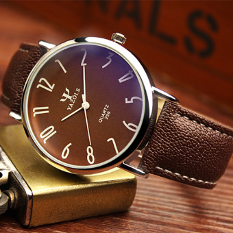 YAZOLE Brand Watch Men Women Watches Quartz Wristwatches Female Male Quartz-watch YZL299Z-A-Brown - intl  