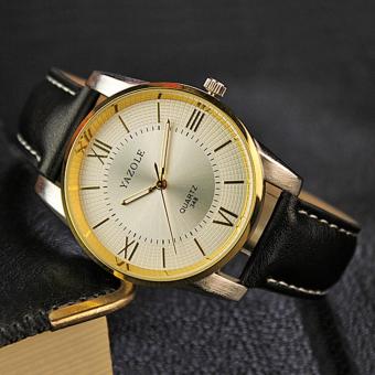 YAZOLE Top Luxury Brand Watch Men Business Watches Quartz Wristwatches Male Sport Quartz-watch YZL348-Black - intl  