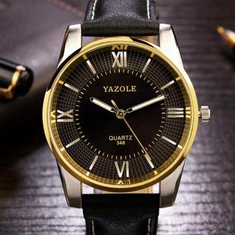YAZOLE Top Luxury Brand Watch Men Business Watches Quartz Wristwatches Male Sport Quartz-watch YZL348H-Black - intl  