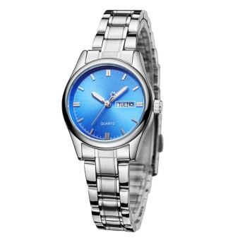 YBC Women Stainless Steel Strap Watch Waterproof Date Quartz Wristwatch Gifts - intl  