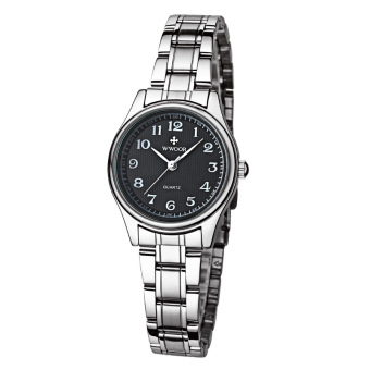 YJJZB Genuine brand Swiss watch digital steel watch retro watch wholesale one on behalf of women (Black)  