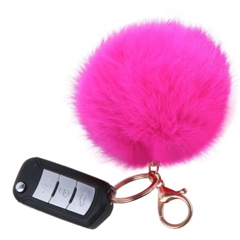 Gambar yongcai Novelty Artificial Fur Ball Charm Key Chain For Car KeyRing Or Bag Roseo   intl