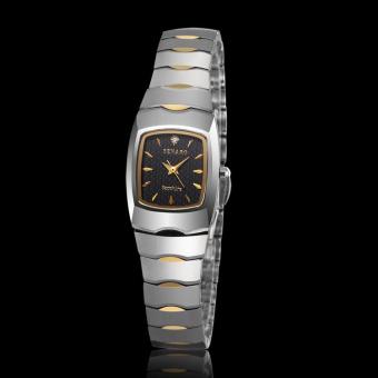 yydsop Genuine high-end fashion brand gold saint Jarno Ding waterproof watch 1042 square steel lovers (1 X women Watch) (Gold)  