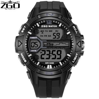 ZGO Deep Diver 10Bar Digital Wristwatches Men LED Display SprotSwim Climbing Outdoor Watches For Men High Quality Movement - intl  