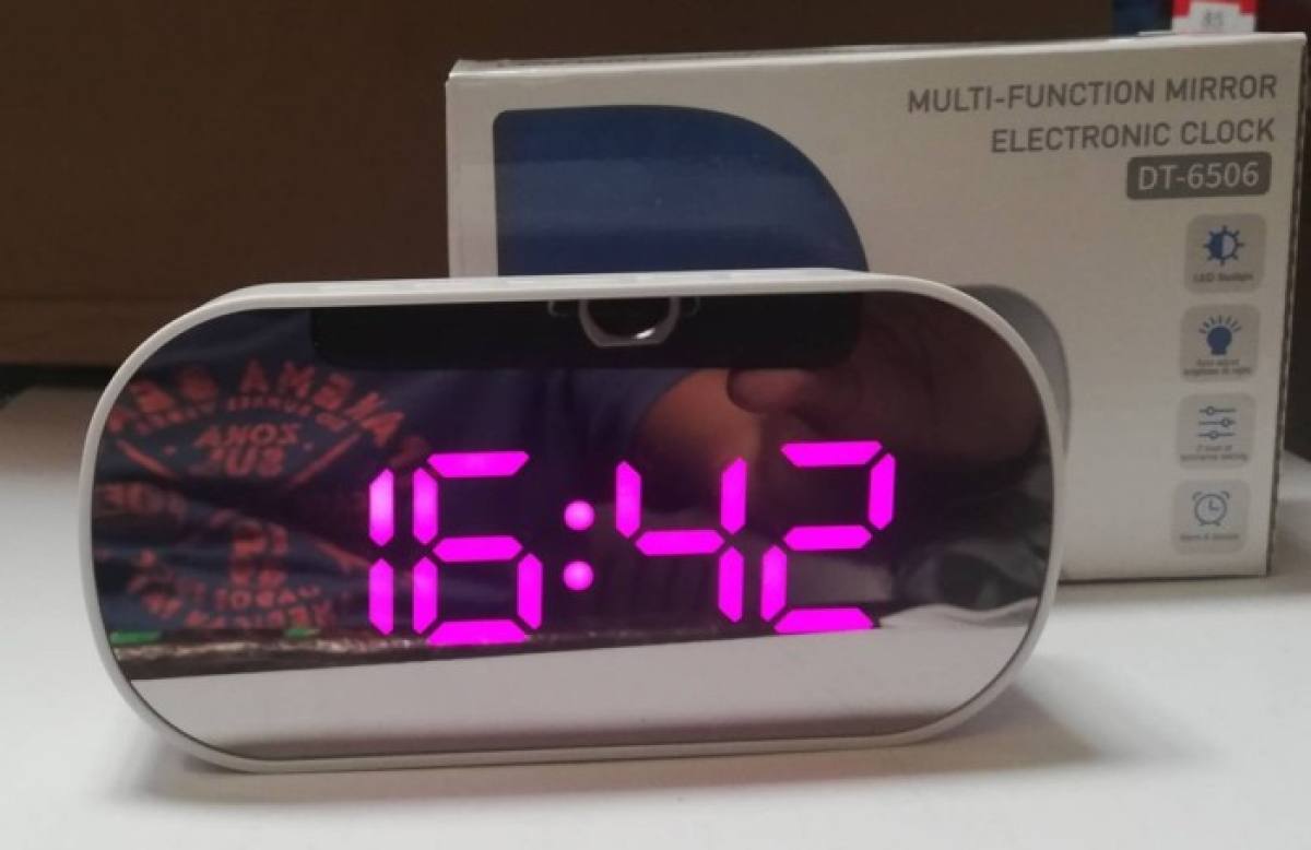 Часы led mirror clock