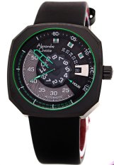 Alexandre Christie 3032 AUTOMATIC MOVEMENT - Jam Tangan Pria - Strap Leather - Black Green