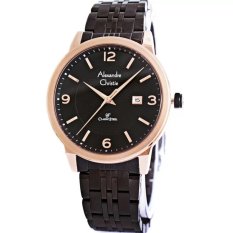 Alexandre Christie Classic Jam Tangan Pria - Black-Rosegold - Stainless Steel - AC 8424 MBRG