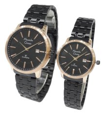 Alexandre Christie Classic Steel Couple 8476LMDBBRBA Jam Tangan - Black Rose Gold