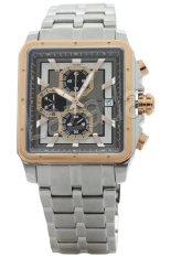 Alexandre Christie - Jam Tangan Pria - Putih Rosegold Abu - Stainless Steel - AC6377MC