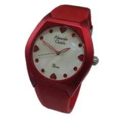 Alexandre Christie - Jam Tangan Wanita - Merah - Rubber Strap - AC2386