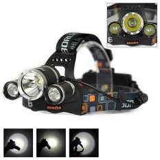Boruit JR-3000 Super Bright 5000 Lumen 3x XML T6 LED 4-mode Headlamp Bicycle Headlight Flashlight Head Lamp By 2x 18650 For Outdoor Camping(INTL)