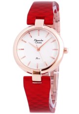Jam Tangan Wanita - Alexandre Christie 2540 LH - Stainless Steel Kombonasi Mika -Merah Marron Rosegold
