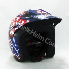 JPN Helm Retro Club Barcelona Hitam