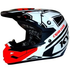 KYT Croos Over (Putih Hitam Oren Fluo)