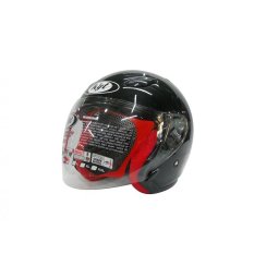 KYT - DJ Maru Half Face - Hitam Metalik