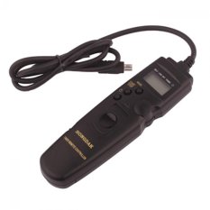 LCD Display Timer Remote Cord for Nikon D90 - D5000 - D7000 - D3000 - D3100 - Hitam