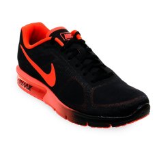 Nike Men`s Air Max Sequent Running shoes - Black-Total Crimson