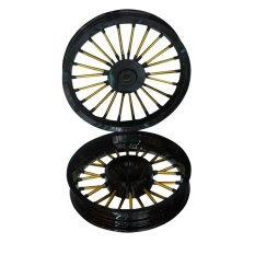 Power Velg - Pelek Racing Tapak Lebar Andong Scoopy CW - Karbu 110 cc 14- 215/250 Hitam Gold