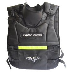 RajaMotor Rompi Motor Double Model Fox dengan Pelindung Leher Scottlight- Hitam