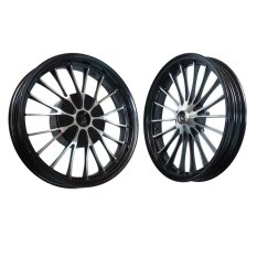 Rossi Velg Pelek Racing Tapak Lebar Vario 150 FI Palang 18 Hitam Chrome 14-215/250