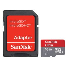 Sandisk 16GB Mobile Ultra Micro SDHC Memory Card + Adapter (Class 10) Android (Intl)