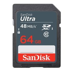 SanDisk 64GB 64G Ultra SD SDHC Full HD Video Memory kereta Mobil gerbong oto card 48MB/s* Class 10 (Intl)