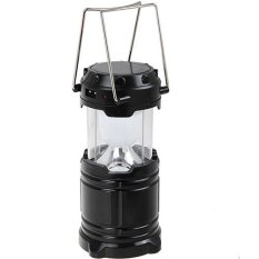 Trend`s Power Bank Lampu Darurat Tensile Solar LED Lantern Outdoor Super Bright Rechargeable Camping Light - Black